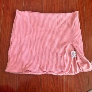 Princess Polly Pink Ribbed Pencil Skirt